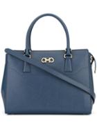 Salvatore Ferragamo Shoulder Strap Tote Bag, Women's, Blue, Leather
