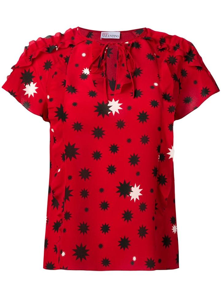 Red Valentino Contrast Star Print Blouse