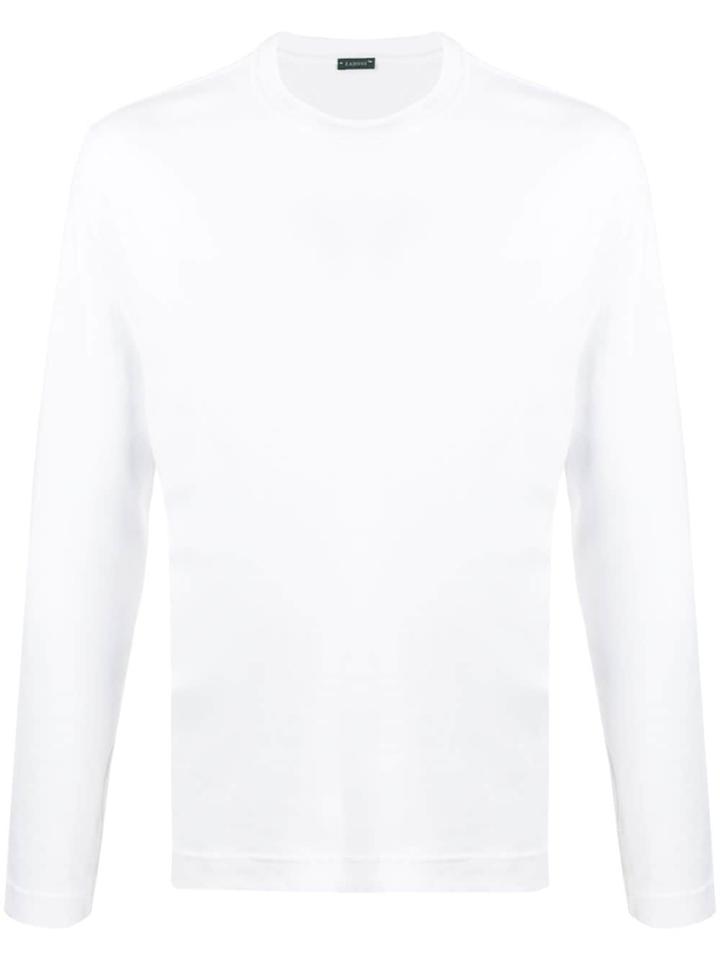 Zanone Long Sleeved Cotton T-shirt - White