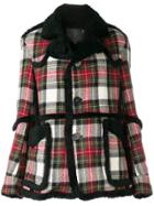R13 Check Pattern Coat - Red