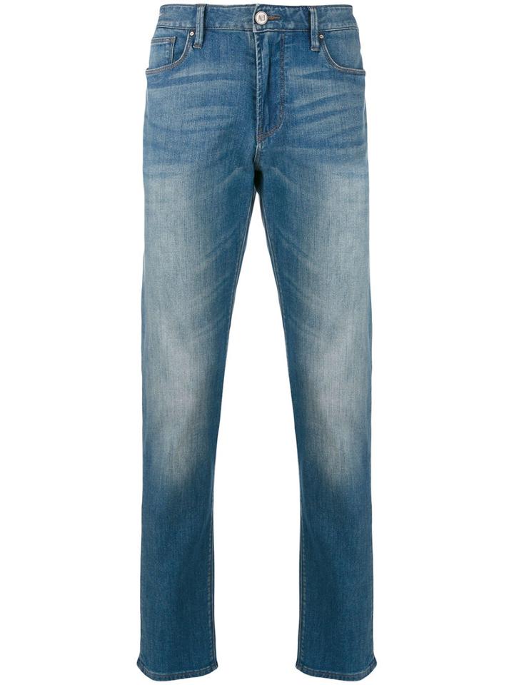 Armani Jeans - Straight Leg Jeans - Men - Cotton/spandex/elastane - 34, Blue, Cotton/spandex/elastane