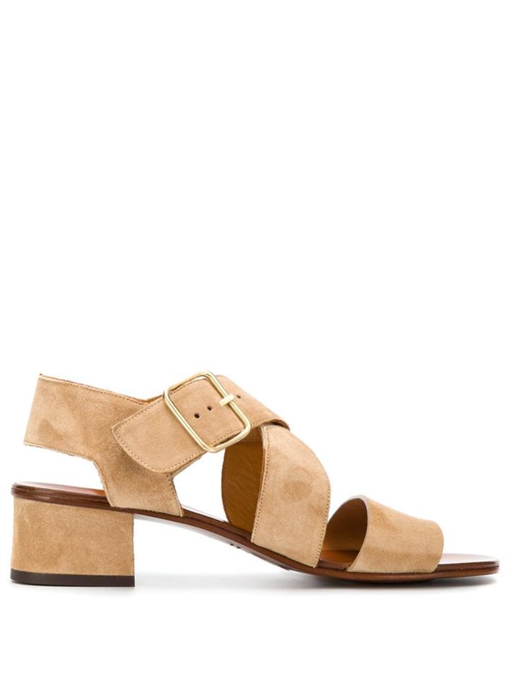 Chie Mihara Low Block Heel Sandals - Neutrals