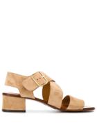 Chie Mihara Low Block Heel Sandals - Neutrals