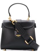 Moschino Logo Satchel Bag - Black