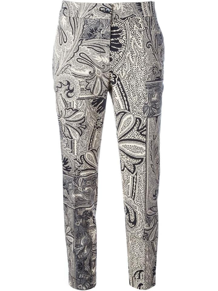 Etro Floral Paisley Print Cropped Trousers