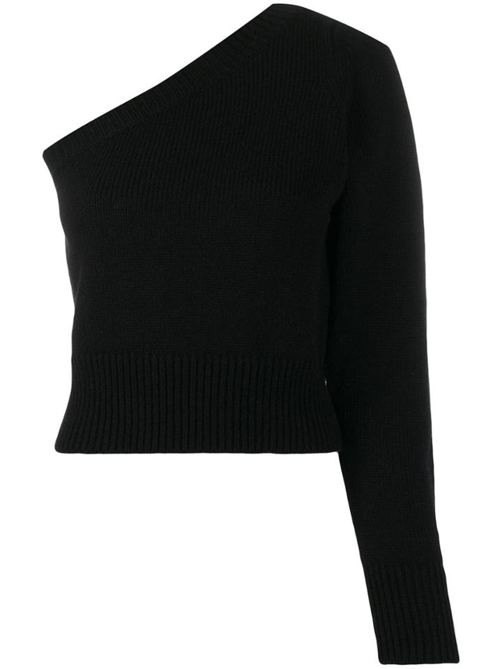 Federica Tosi Asymmetric One-shoulder Top - Black