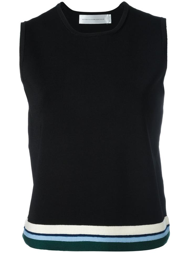 Victoria Victoria Beckham Classic Tank Top, Women's, Size: 10, Black, Nylon/spandex/elastane/viscose/wool