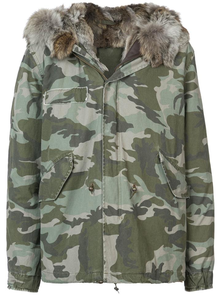 Mr & Mrs Italy Camouflage Parka Coat - Green