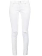 Anine Bing Ripped Skinny Jeans, Women's, Size: 28, White, Cotton/spandex/elastane