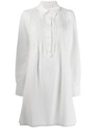See By Chloé Pleated-placket Shirt Dress - White