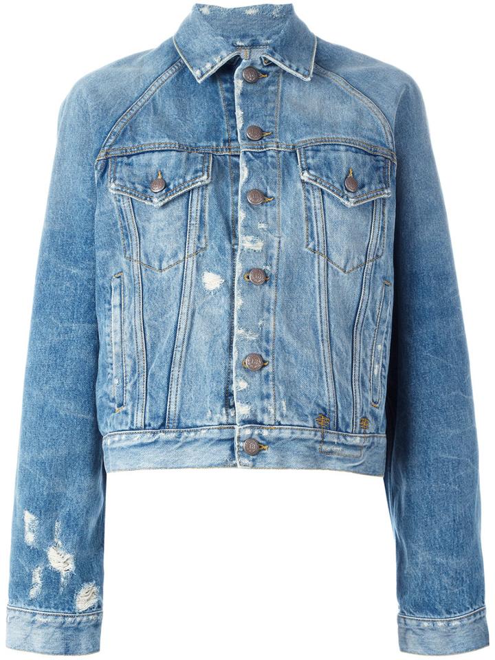 R13 Brunel Denim Jacket, Women's, Size: Small, Blue, Cotton/spandex/elastane