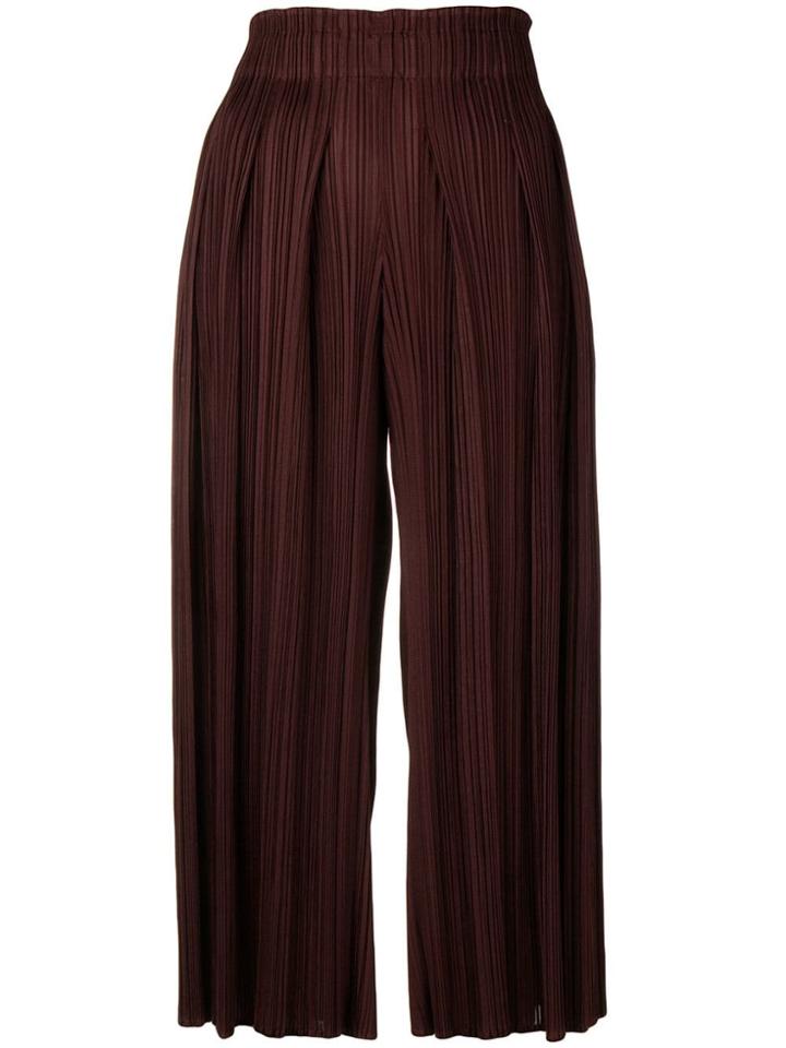Pleats Please By Issey Miyake Pleated Culottes - Brown