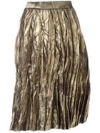 Nude Pleated Skirt, Women's, Size: 38, Grey, Polyamide/polyester/spandex/elastane