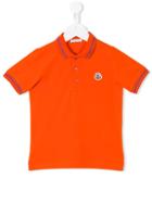 Moncler Kids Classic Polo Shirt, Boy's, Size: 8 Yrs, Yellow/orange