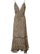 Derek Lam Lace Inset Cami Dress With Pleated Hem - Yellow & Orange