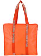 Heron Preston Large Logo Print Tote - Orange