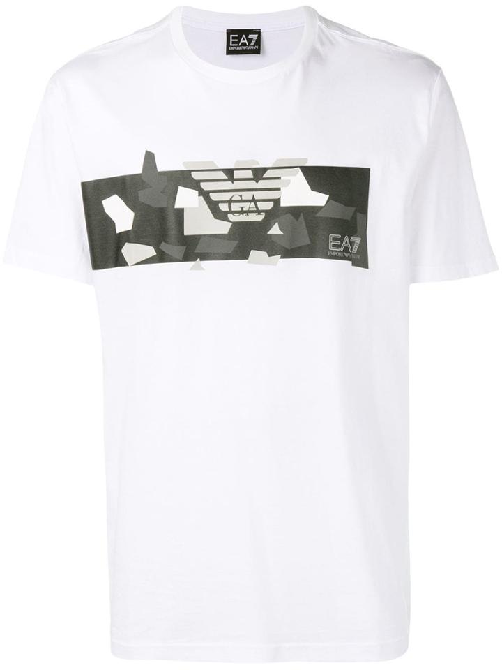 Ea7 Emporio Armani Graphic Logo Print T-shirt - White