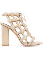 Alexander Wang Rubie Lace Up Sandals - Nude & Neutrals