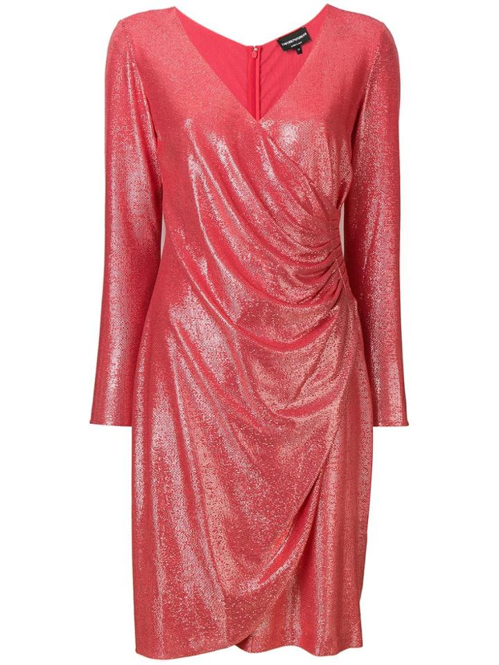 Emporio Armani Abito Wrap Dress - Red