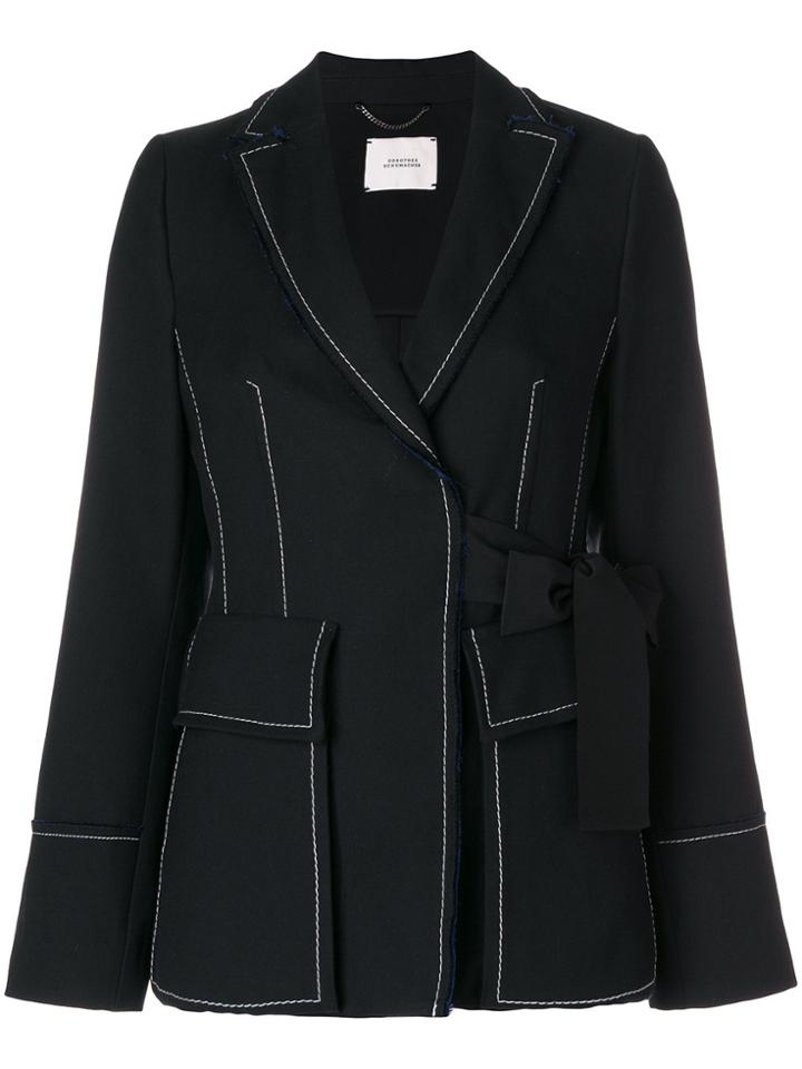 Dorothee Schumacher Contrast Stitch Jacket - Black