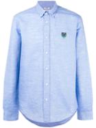 Kenzo - Mini Tiger Button Down Shirt - Men - Cotton/linen/flax - S, Blue, Cotton/linen/flax