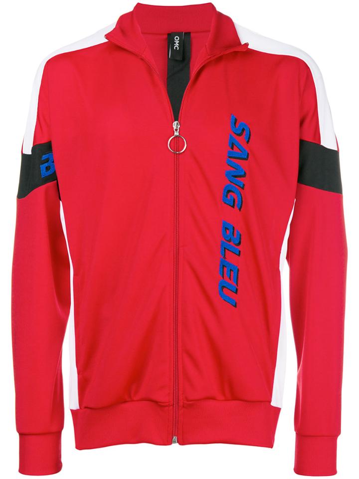 Omc Colour Block Zipped Sweatshirt - Red
