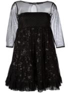 Twin-set Flared Dress, Women's, Size: 42, Black, Cotton/polyamide/viscose