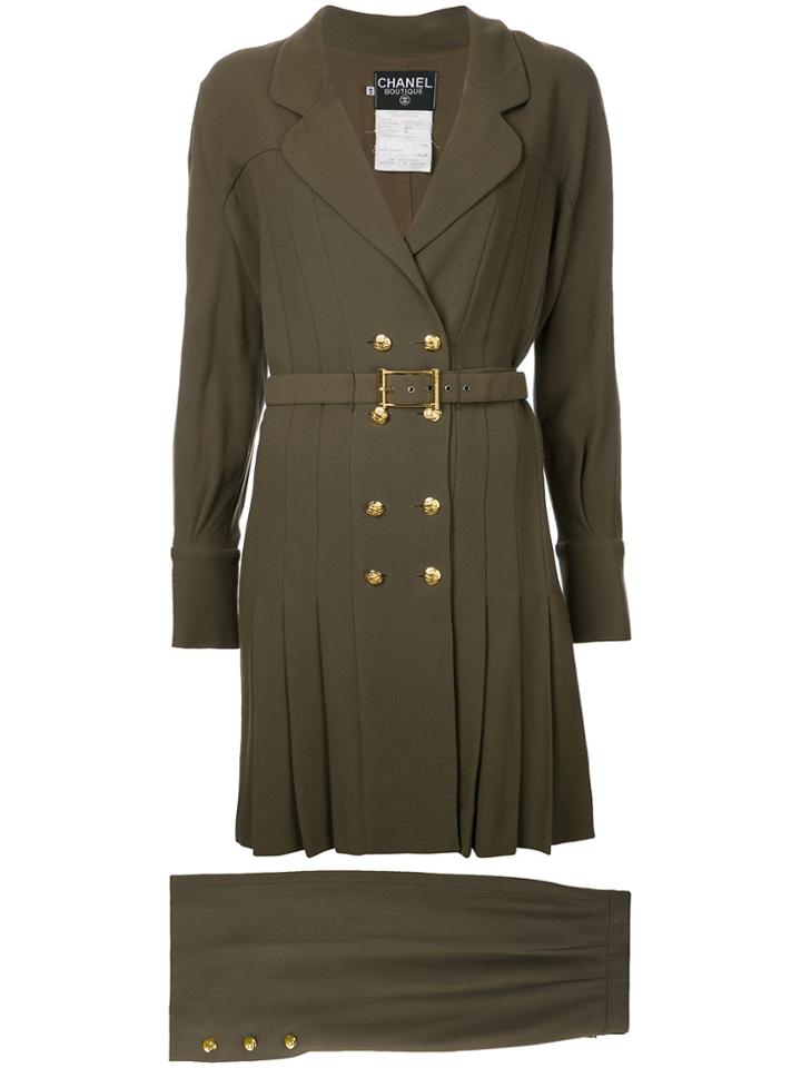 Chanel Vintage Vintage Setup Skirt Suit - Green