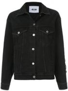 Msgm Embellished Denim Jacket - Black