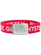 Hysteric Glamour Logo Buckled Belt - Red