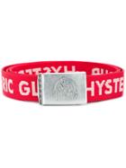 Hysteric Glamour Logo Buckled Belt - Red