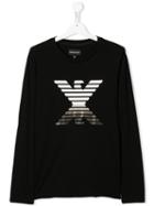 Emporio Armani Kids Teen Mirror T-shirt - Black