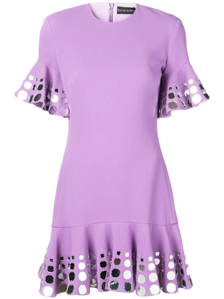 David Koma Cocktail Short Dress - Purple