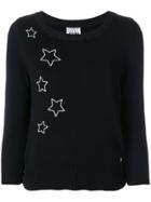Twin-set Star Embroidered Sweater - Black