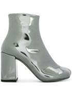 Mm6 Maison Margiela Coated Ankle Boots - Silver