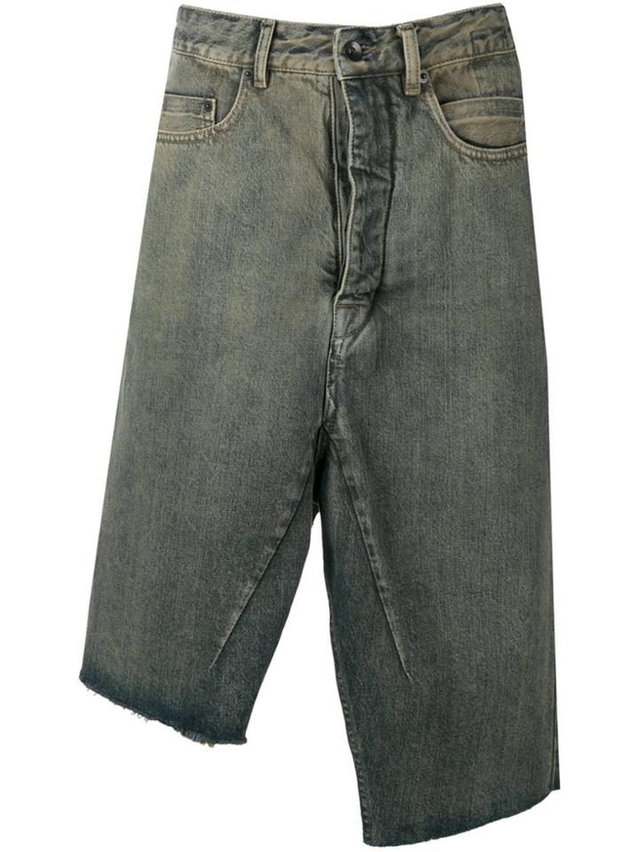 Rick Owens Drkshdw Hustler Denim Skort - Grey