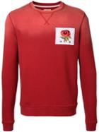Kent & Curwen Floral Embroidery Sweatshirt, Men's, Size: Xxl, Red, Cotton