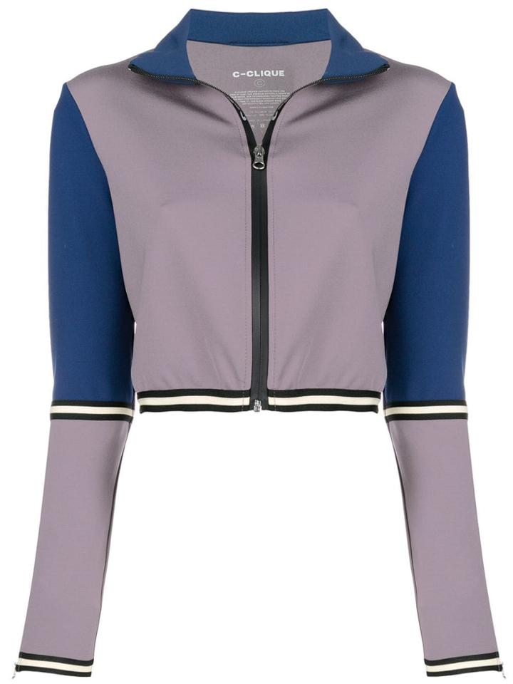 Pinko Colour Block Zipped Jacket - Grey