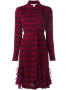 Diane Von Furstenberg Printed Shirt Dress, Women's, Size: 8, Purple, Silk/spandex/elastane