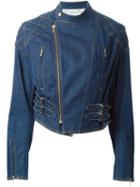 Christian Dior Vintage Denim Biker Jacket, Women's, Size: 40, Blue