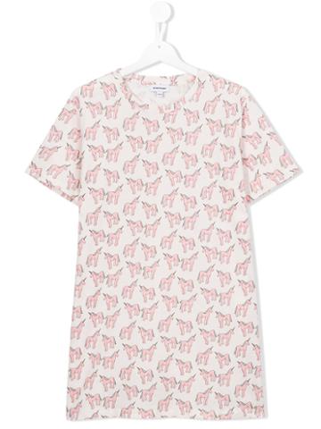 Au Jour Le Jour Kids Unicorn Print T-shirt, Girl's, Size: 14 Yrs, Pink/purple