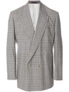 E. Tautz Checked Double Breasted Jacket - Brown