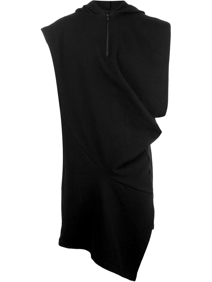Moohong Sleeveless Asymmetric Hoodie