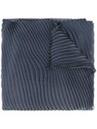 Textured Scarf - Women - Polyester - One Size, Grey, Polyester, Armani Collezioni