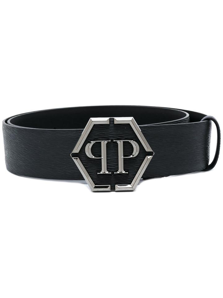 Philipp Plein - Youth Belt - Men - Calf Leather - 95, Black, Calf Leather