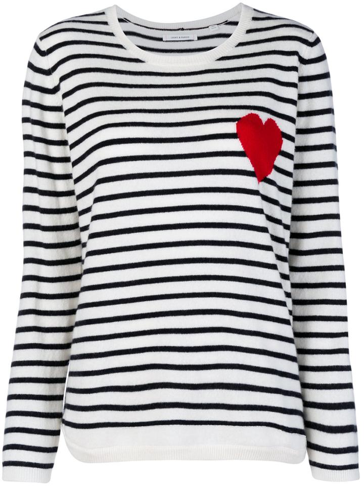 Chinti & Parker Breton Heart Jumper A - White