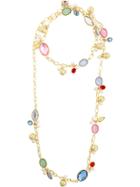 Edward Achour Paris Double Chain Embellished Necklace - Metallic