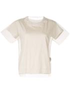 Tu Es Mon Trésor Pearl Necklace Tulle Top - Brown