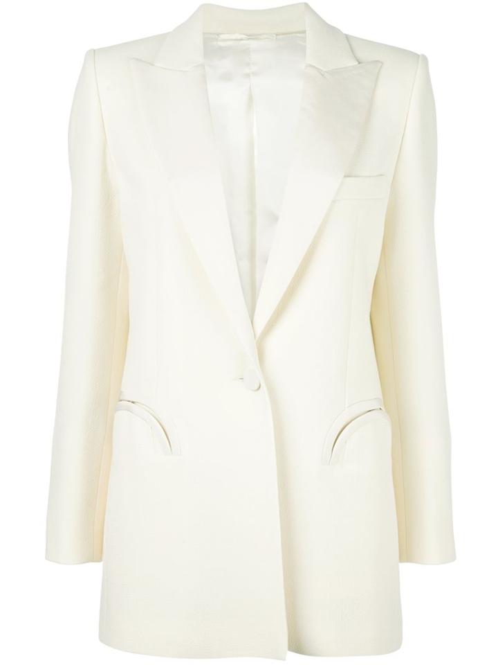 Blazé Milano 'resolute' Blazer, Women's, Size: 40, White, Silk/cupro/viscose/wool