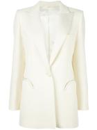 Blazé Milano 'resolute' Blazer, Women's, Size: 40, White, Silk/cupro/viscose/wool